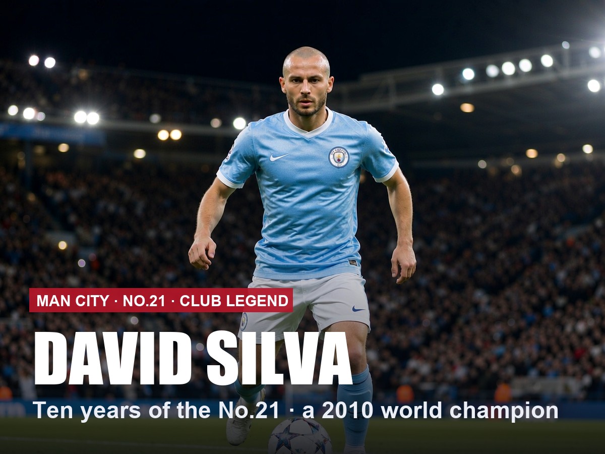 David Silva Manchester City number 21 shirt, 2026/27 season