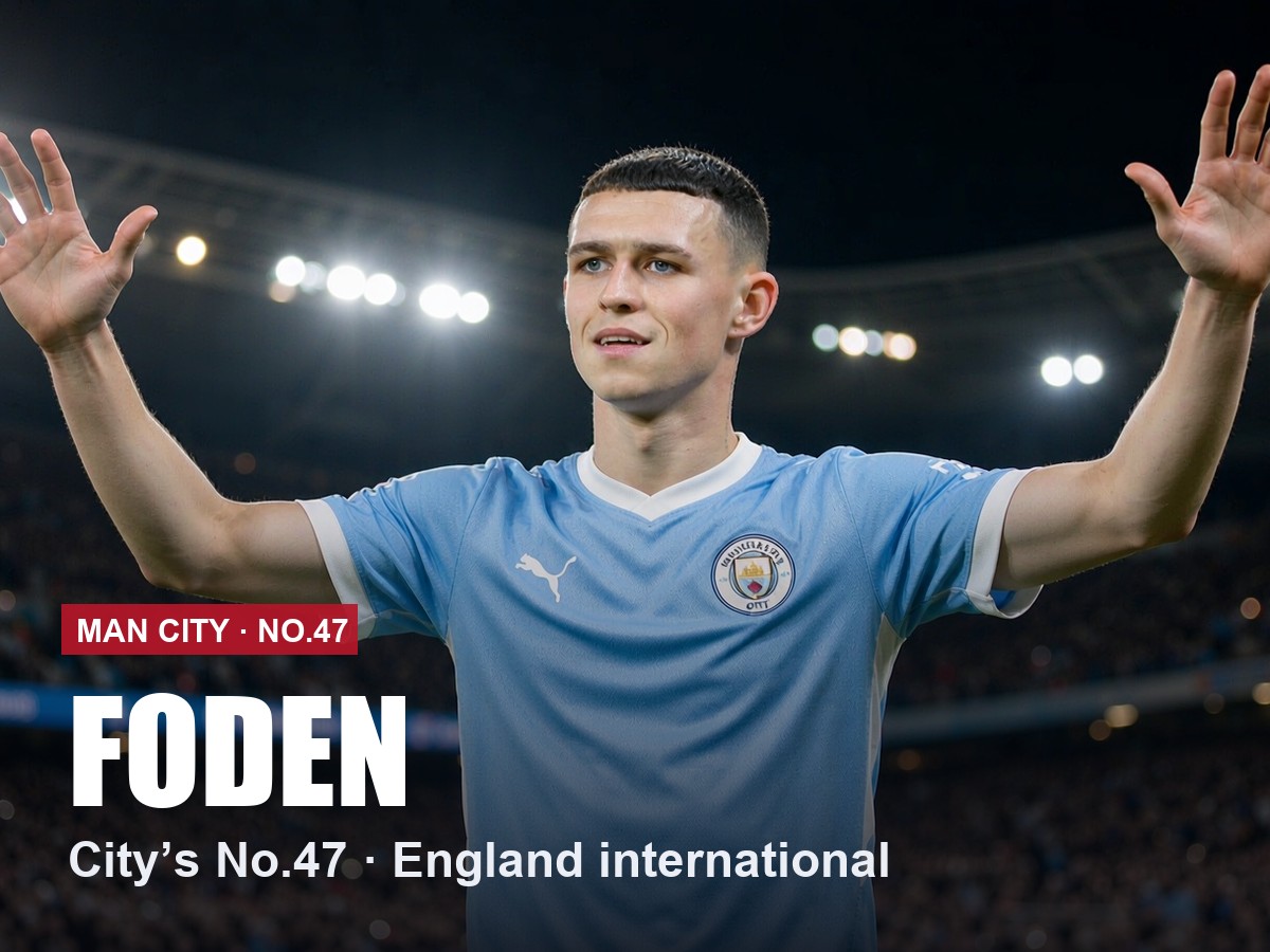Phil Foden Manchester City number 47 shirt, 2026/27 season