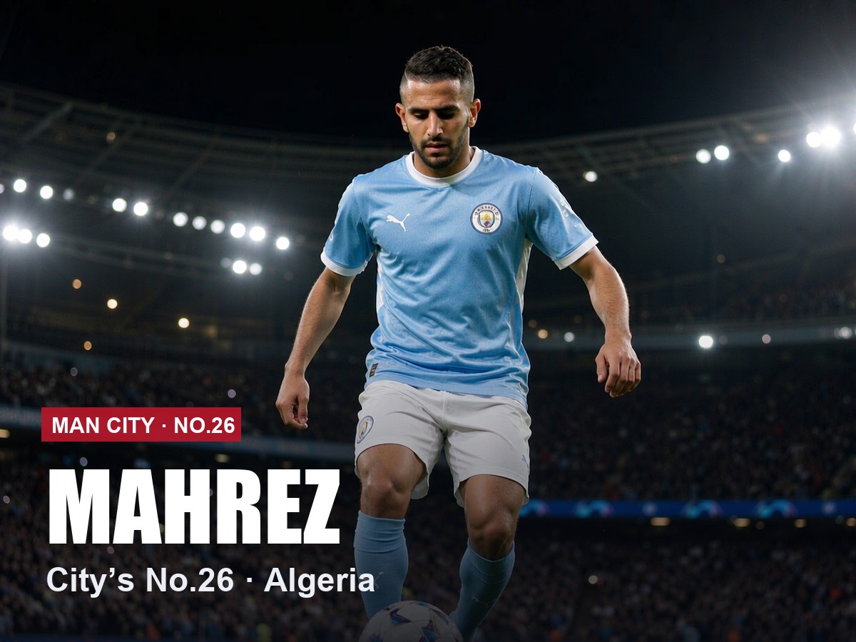 Riyad Mahrez Manchester City number 26 shirt, 2026/27 season