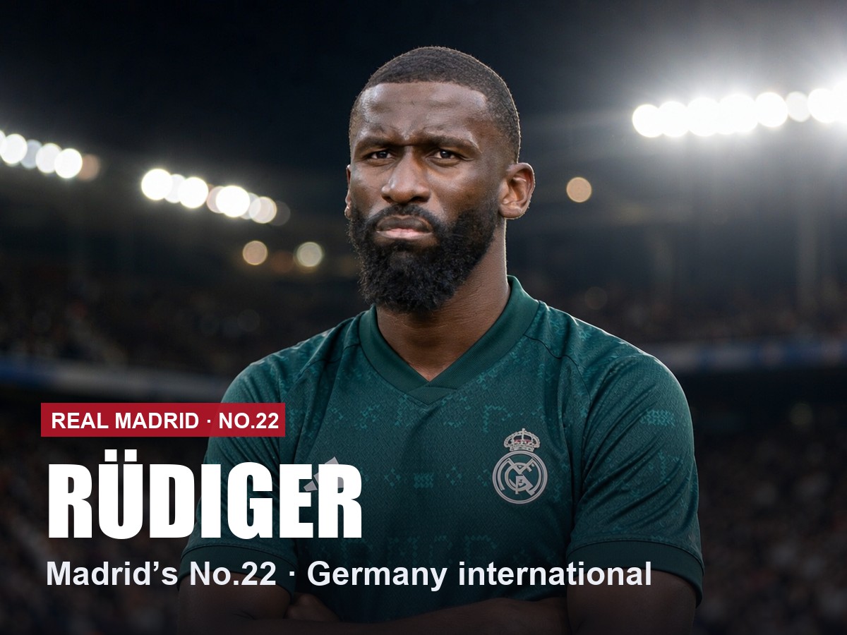 Antonio Rüdiger Real Madrid number 22 shirt, 2026/27 season