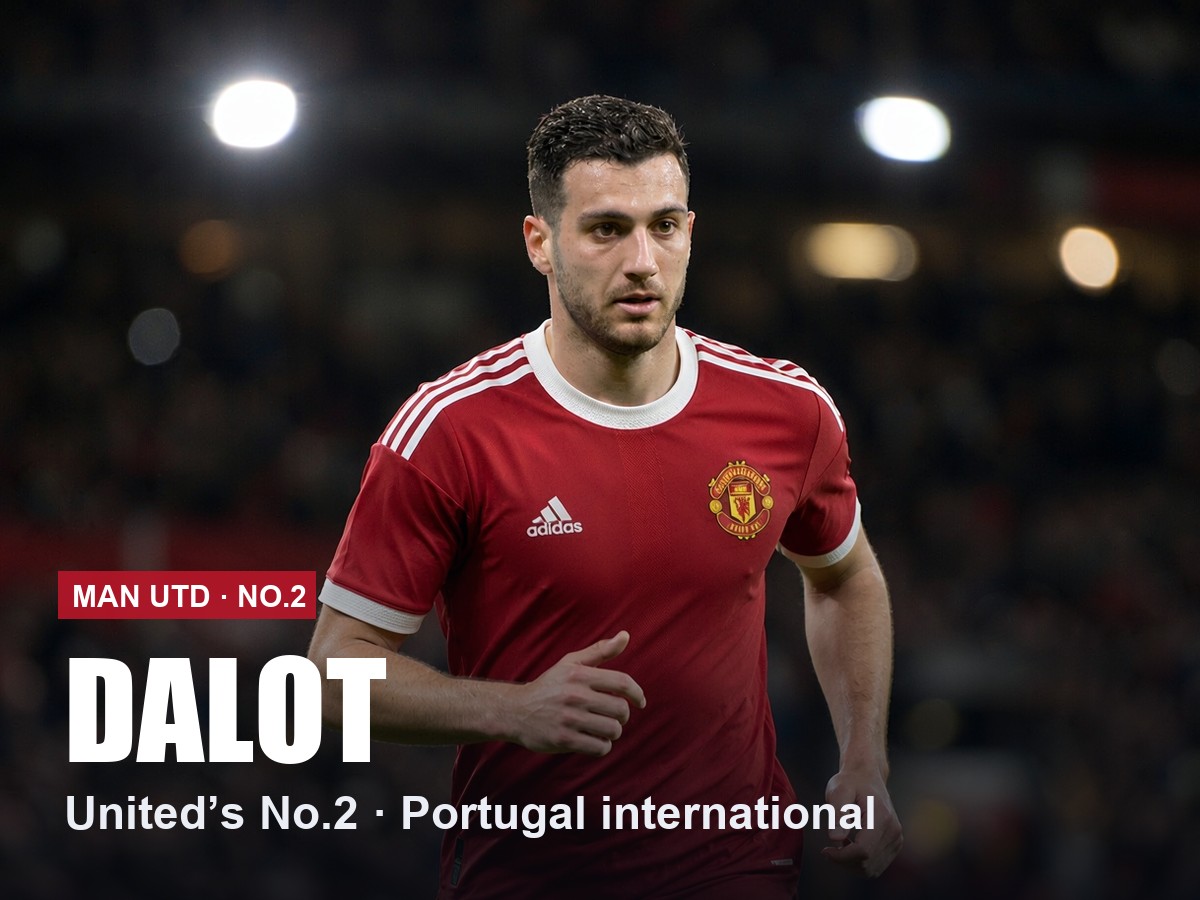 Diogo Dalot Manchester United number 2 shirt, 2026/27 season