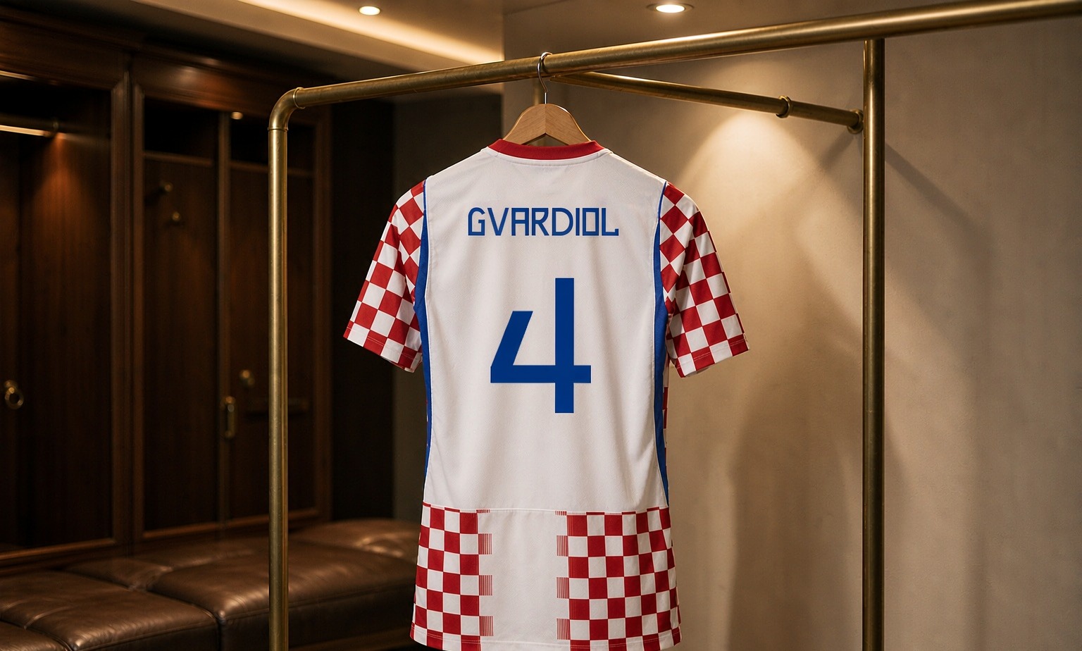 Our 2026/27 Manchester City No.24 shirt in the dressing room