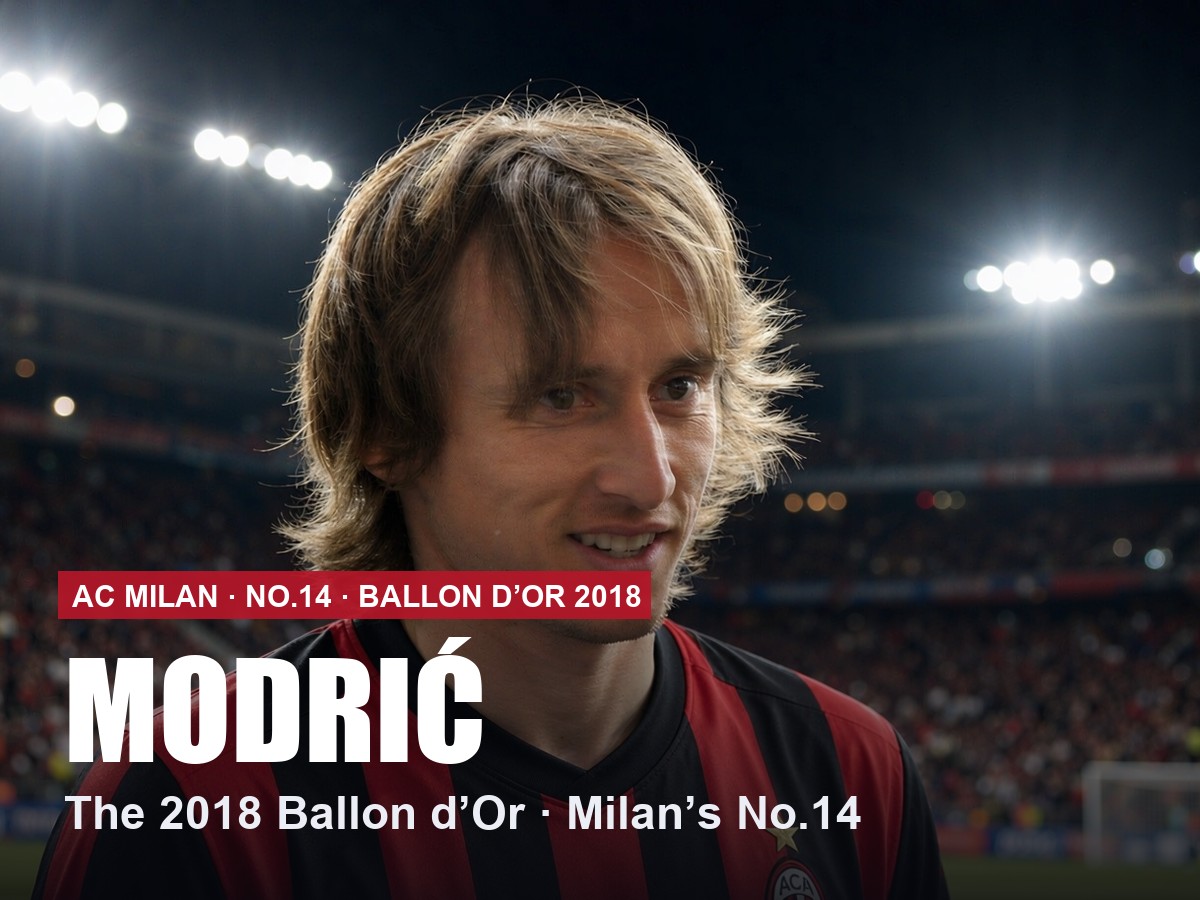 Luka Modrić AC Milan number 14 shirt, 2026/27 season
