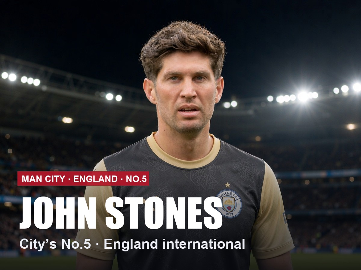 John Stones Manchester City number 5 shirt, 2026/27 season