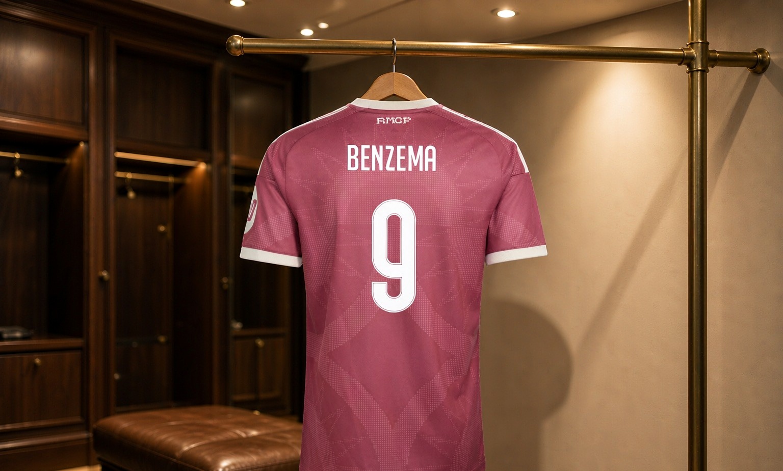 Our 2026/27 Real Madrid No.9 shirt in the dressing room