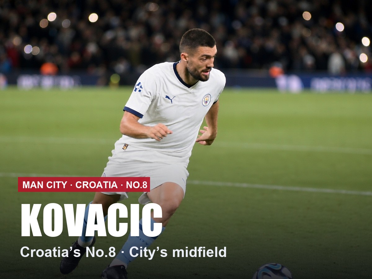 Mateo Kovačić Manchester City number 8 shirt, 2026/27 season