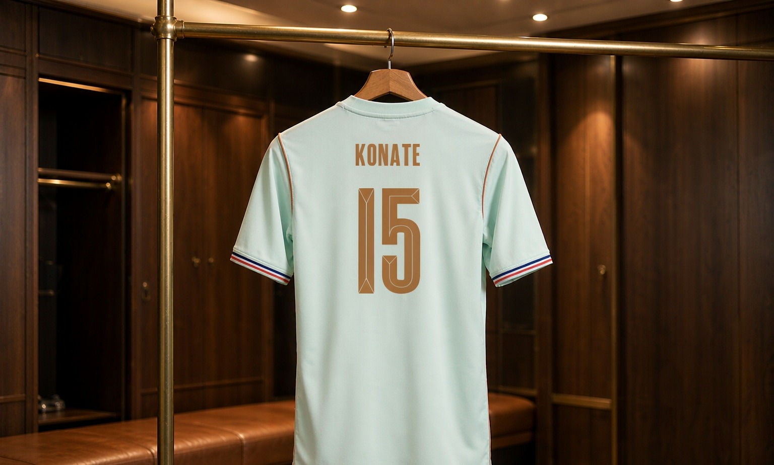 Our 2026/27 Real Madrid No.15 shirt in the dressing room