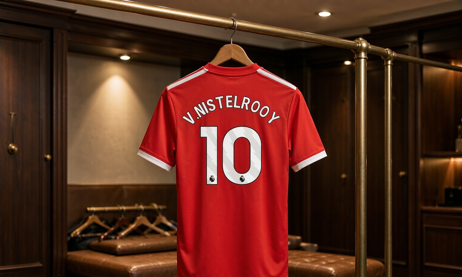 Our 2026/27 Manchester United No.10 shirt in the dressing room