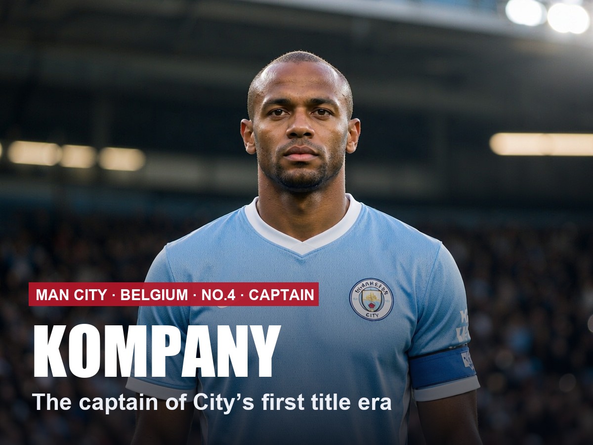 Vincent Kompany Manchester City number 4 shirt, 2026/27 season
