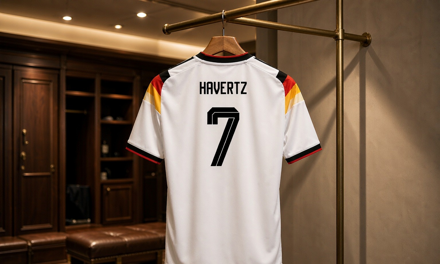Our 2026/27 Arsenal No.29 shirt in the dressing room