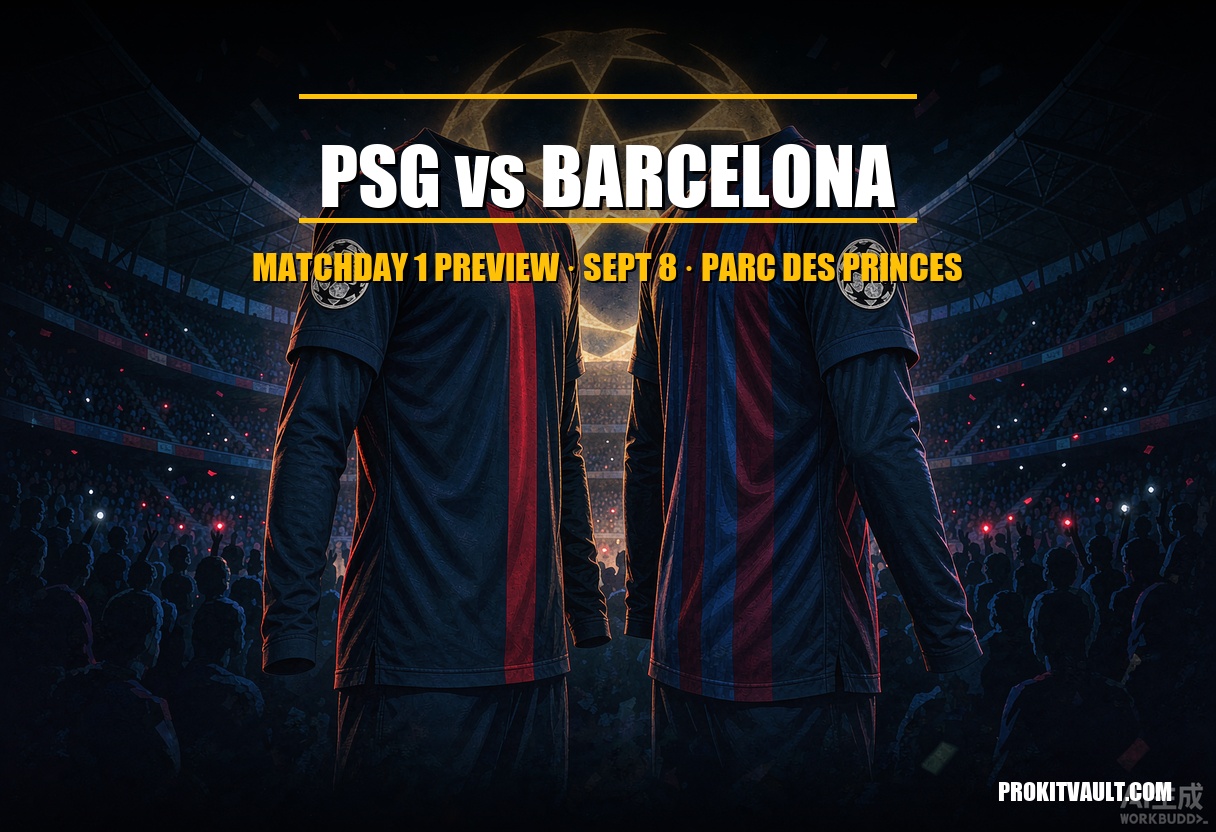 PSG vs Barcelona: Matchday 1 Preview, Storylines and Jerseys