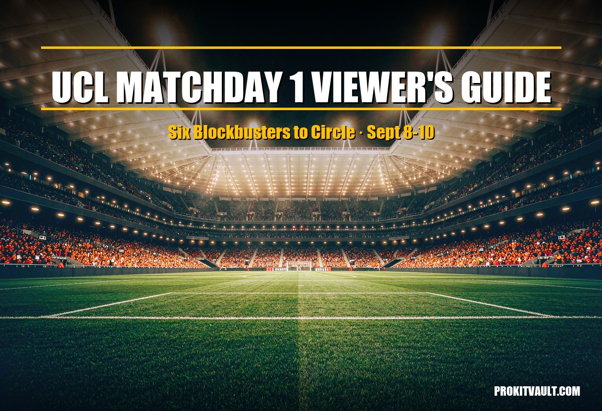 Champions League 2026-27 Matchday 1 Viewer's Guide: Six Fixtures to Circle