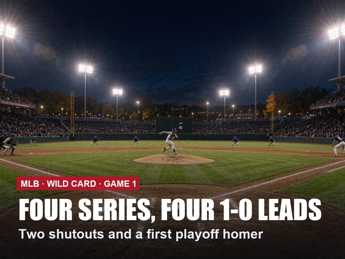 MLB Wild Card Game 1: Riley's Homer, Rice's Grand Slam and Two Shutouts