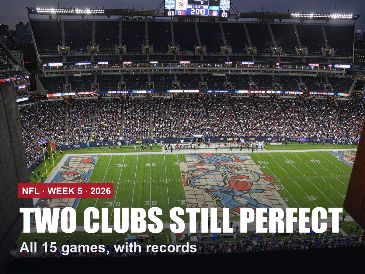 NFL Week 5: Every Game, and the Two Clubs Still Perfect