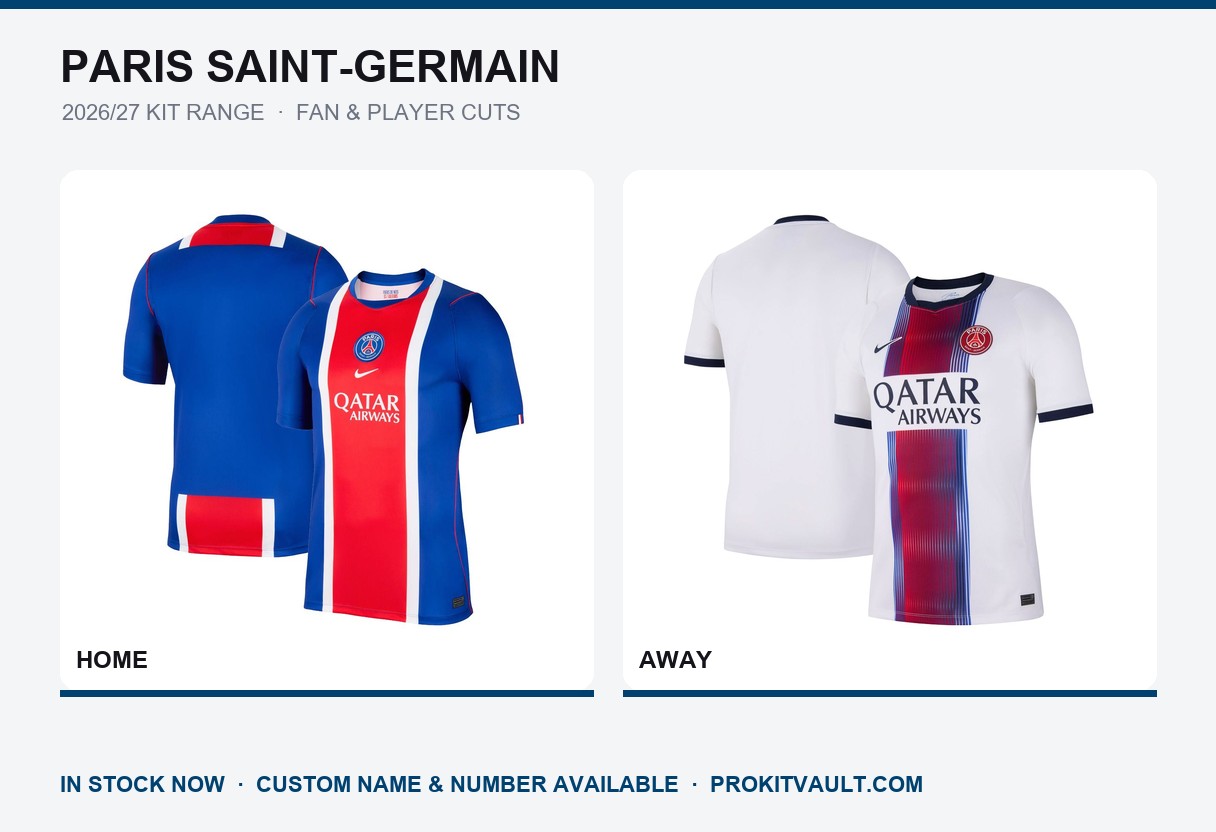 Paris Saint-Germain 2026/27 kit range