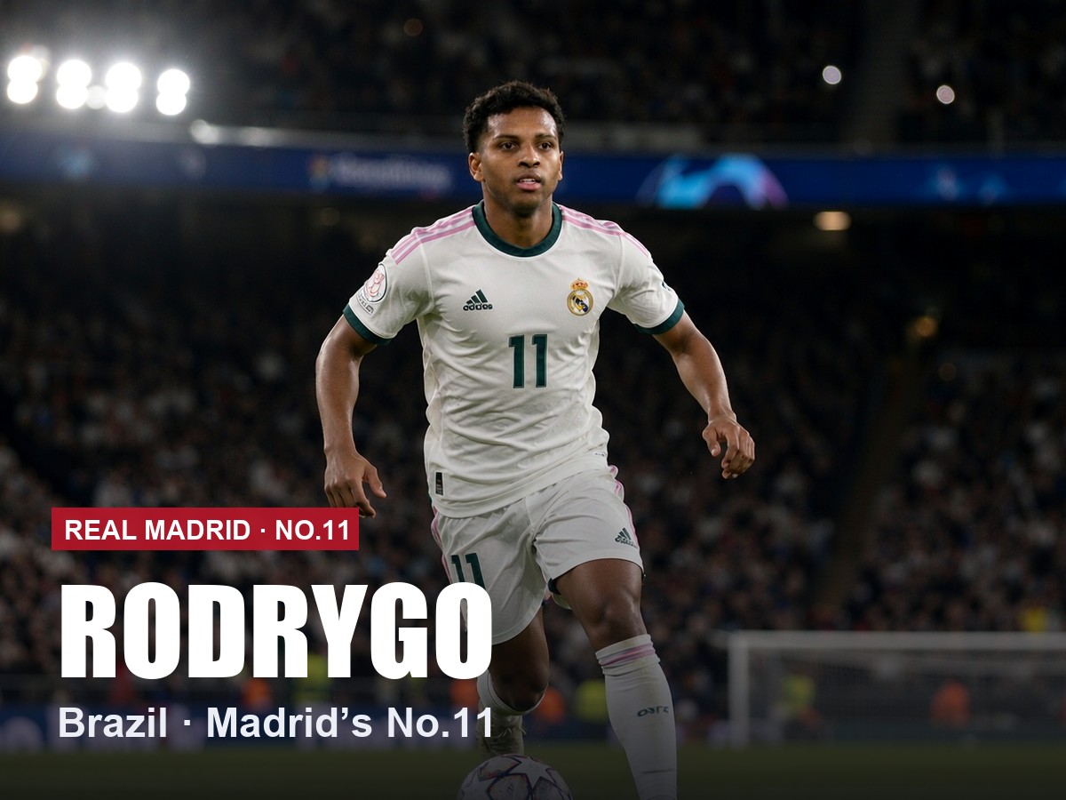 Rodrygo Real Madrid number 11 shirt, 2026/27 season