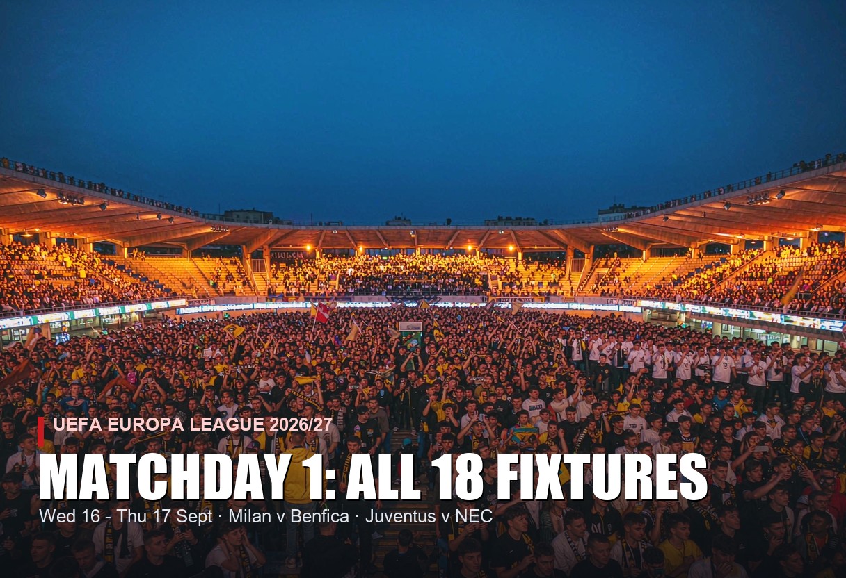 Europa League Matchday 1: All 18 Fixtures, the Thursday-Night Map, and the Shirt to Wear