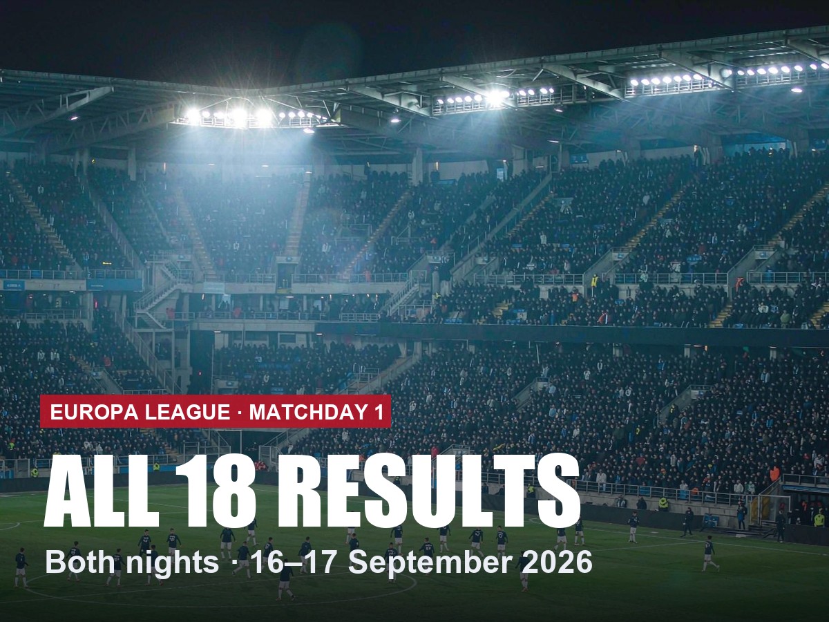 Europa League Matchday 1: All 18 Results and the Shirts They Moved