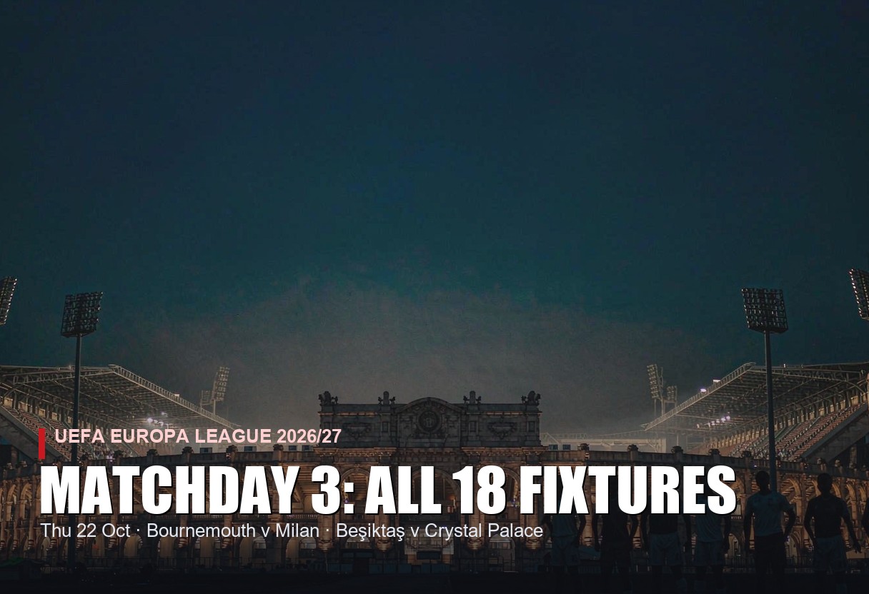 Europa League Matchday 3: All 18 Fixtures on One Thursday, and the Shirt to Wear