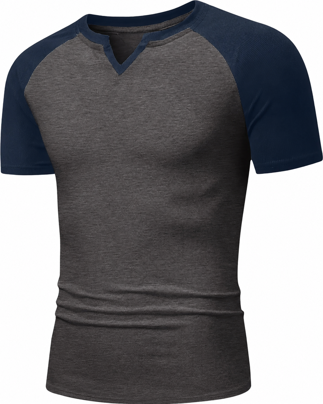 Men's 12-Pack Cotton Longline Henley V-Neck T-Shirts