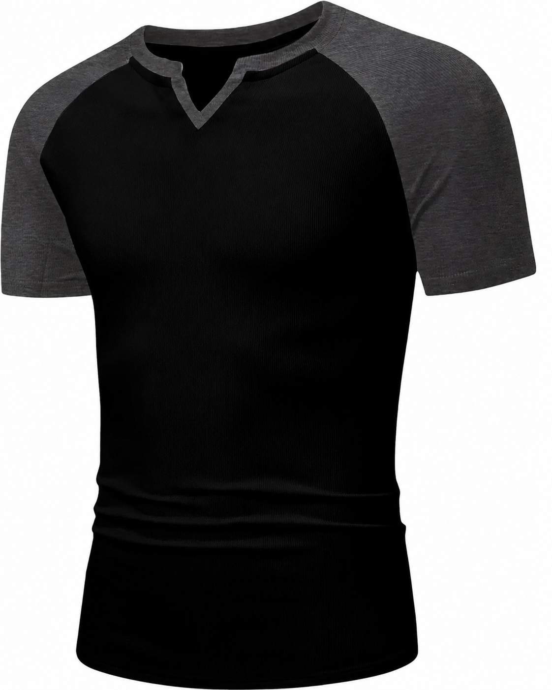 Men's 12-Pack Cotton Longline Henley V-Neck T-Shirts