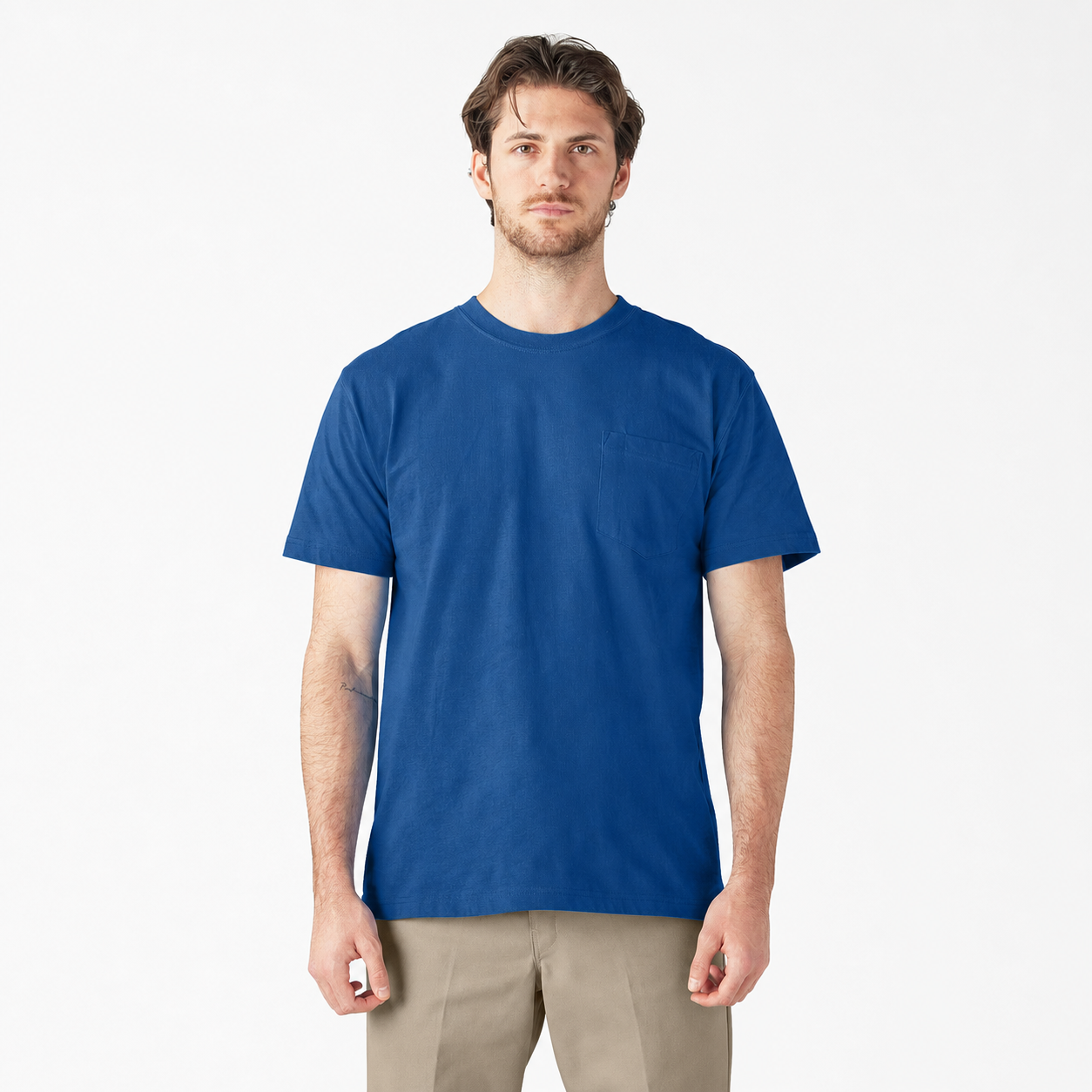 Men's Heavyweight Relaxed-Fit Short-Sleeve Pocket Work T-Shirt - Royal Blue