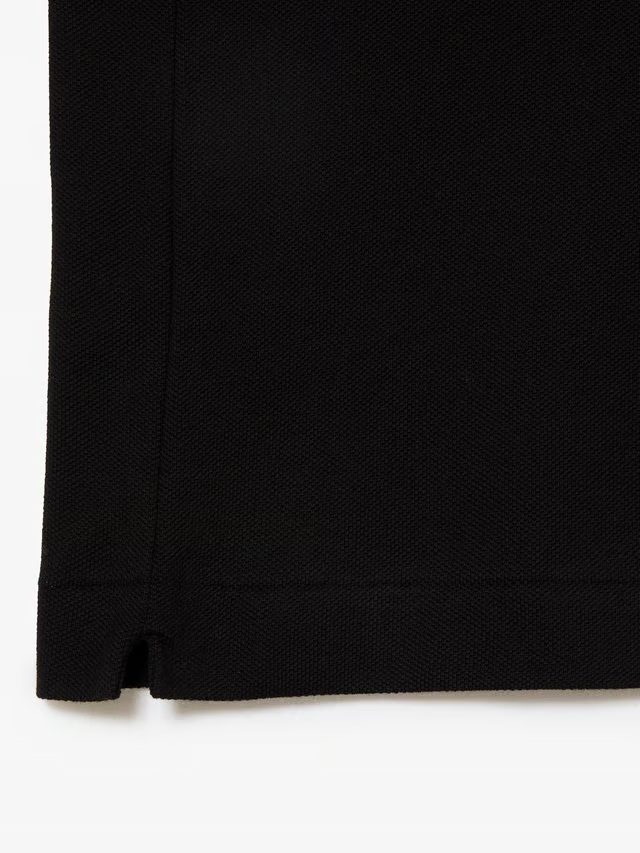 Men's black classic fit cotton polo fabric
