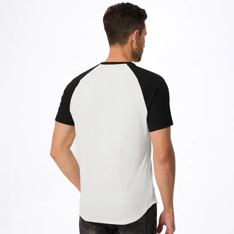 Men's 12-Pack Cotton Longline Henley V-Neck T-Shirts