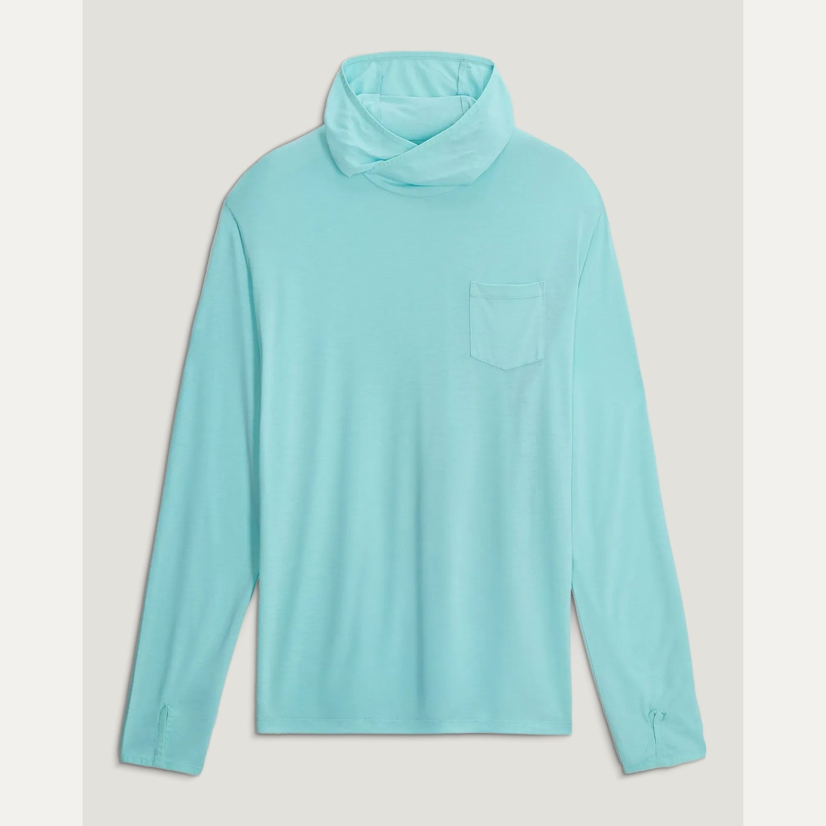 Men's Lightweight Bamboo-Blend Sun Hoodie - Bahama Blue