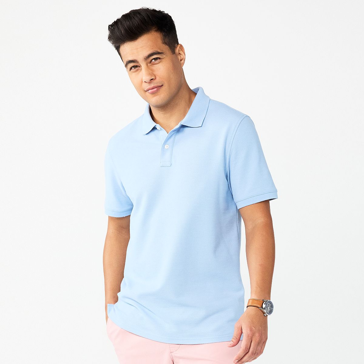 Men's Classic Short Sleeve Pique Polo - Scott Blue