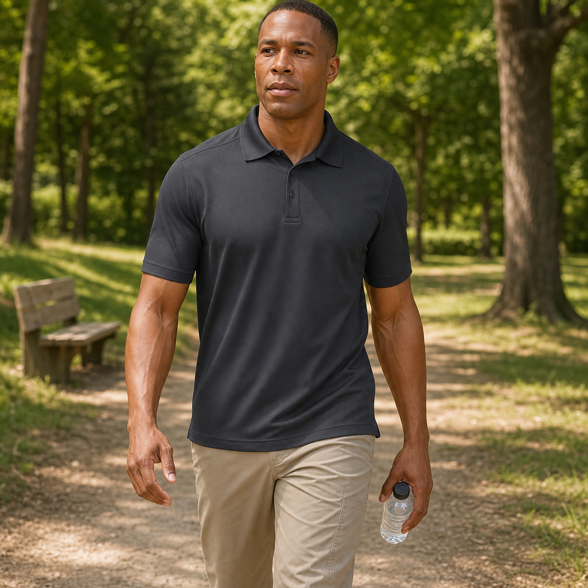Men's Quick-Dry Stretch Performance Polo Shirt - Weekend Park