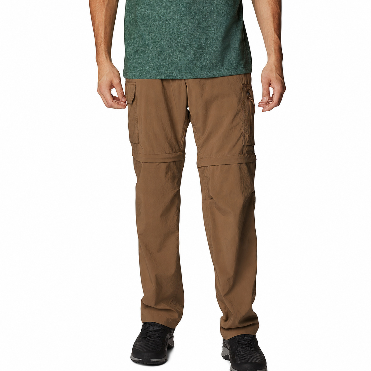 Men's Convertible Stretch Cargo Hiking Pants - Desert Brown