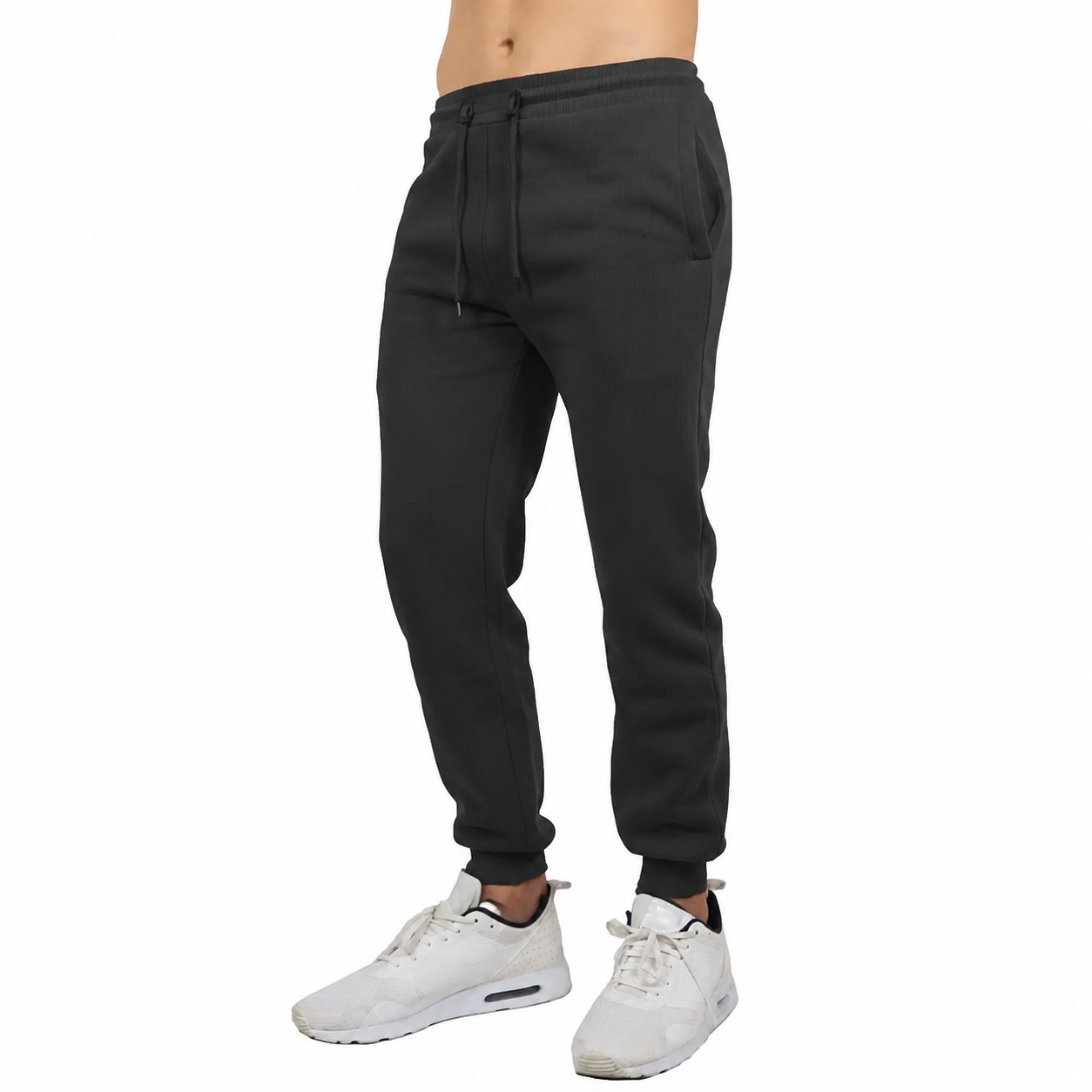 Men's Fleece-Lined Jogger Sweatpants - 8 Pack - Charcoal 8-Pack