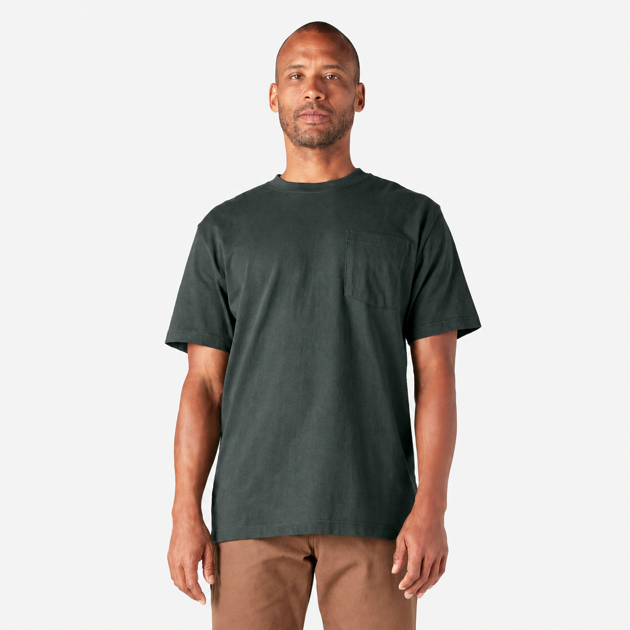 Men's Heavyweight Relaxed-Fit Short-Sleeve Pocket Work T-Shirt - Hunter Green