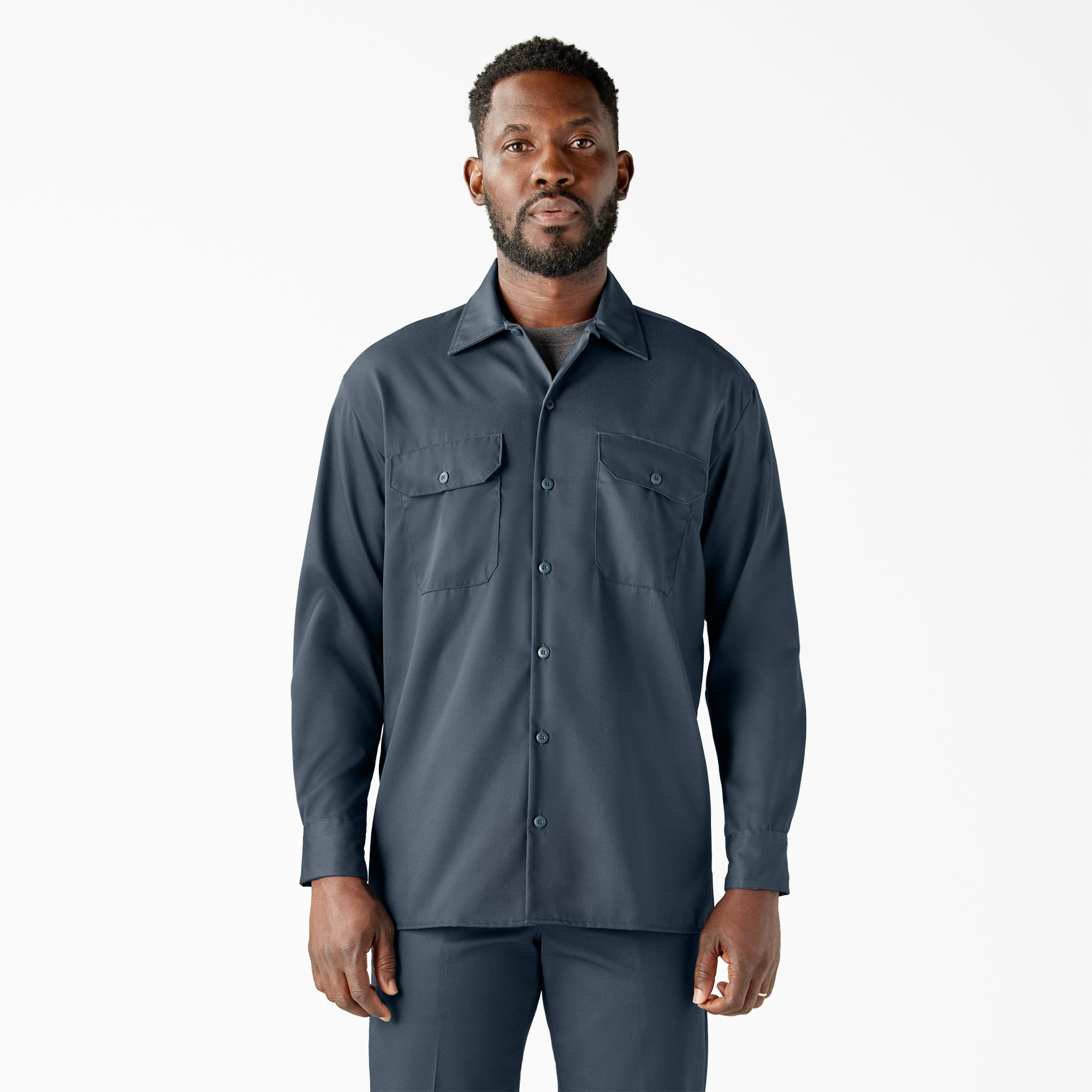 Men's Long Sleeve Twill Work Shirt - Airforce Blue