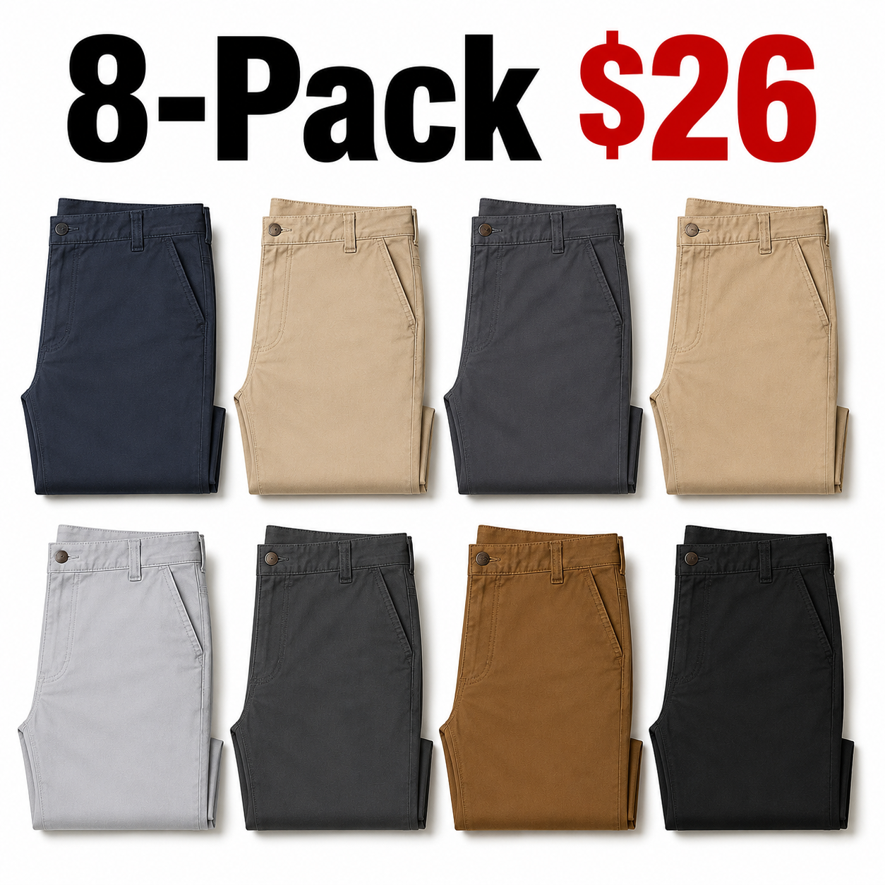 Men's Relaxed Straight Stretch Canvas Work Pants