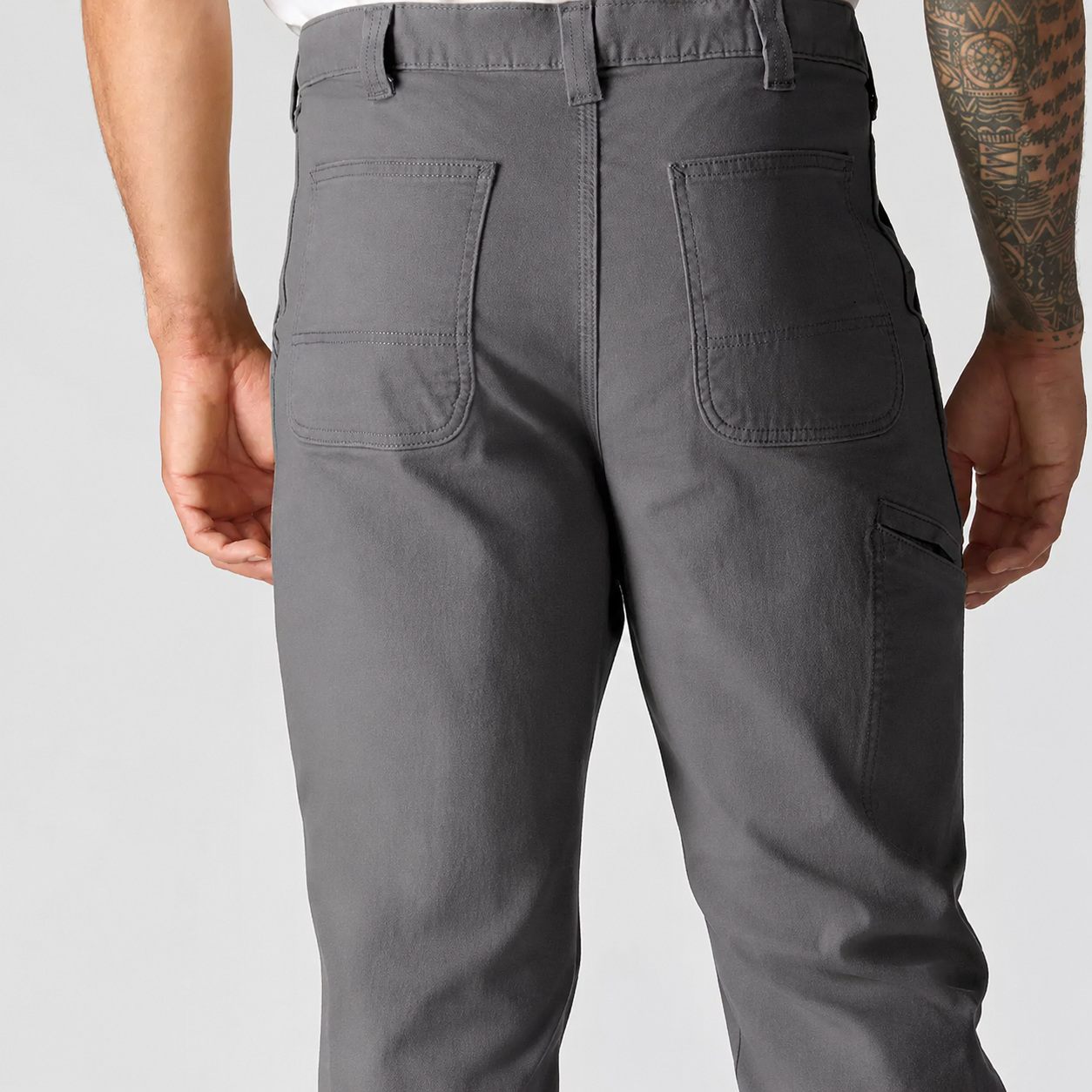Men's Relaxed Straight Stretch Canvas Work Pants