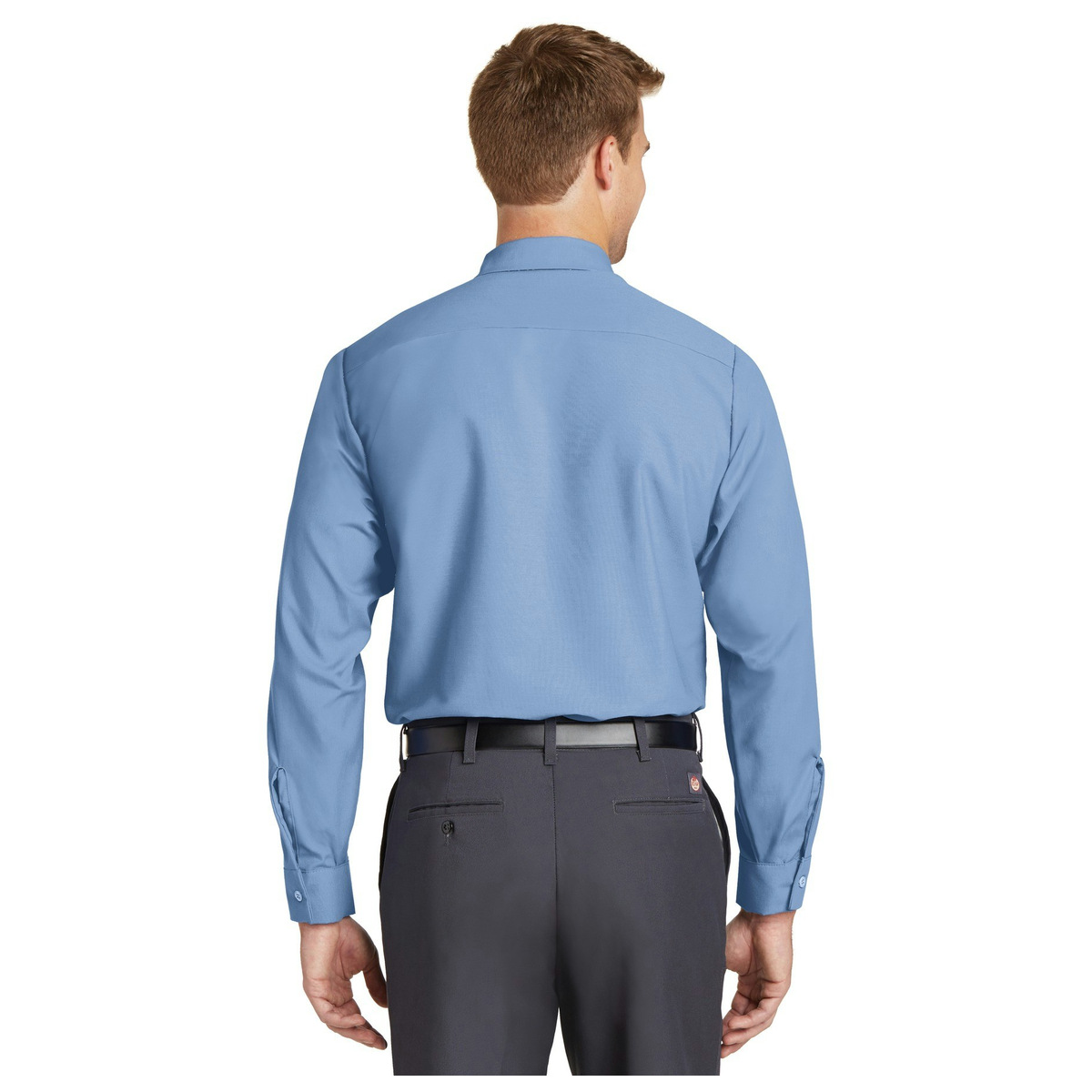 Men's Long-Sleeve Industrial Work Shirt - Back Fit