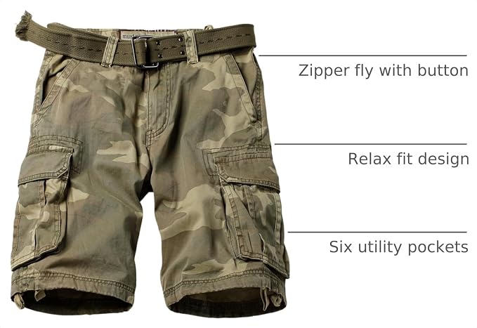 Casual Loose Camo Cotton Men's Shorts