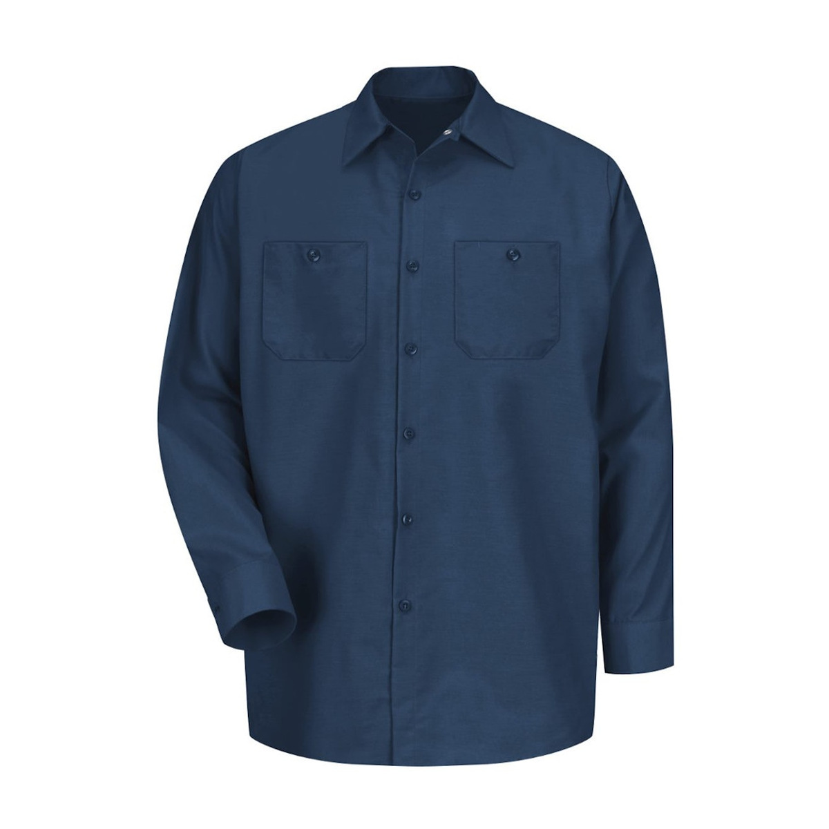 Men's Long-Sleeve Industrial Work Shirt - Navy