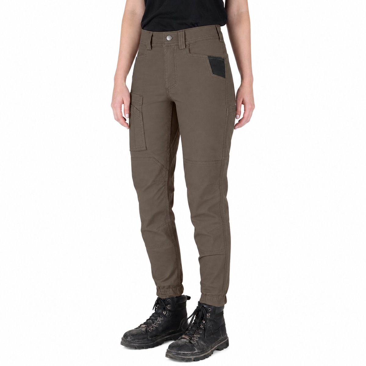 Women's Heavyweight Double-Knee Utility Work Jogger Pants - Front Fit