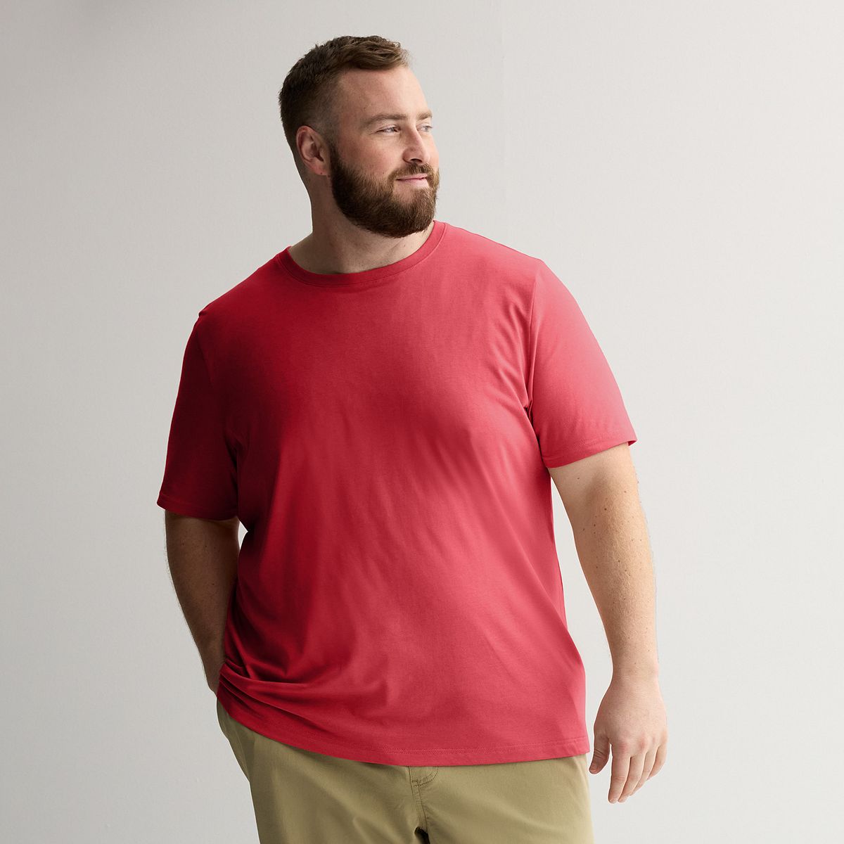 Men's Big & Tall Supersoft Crewneck T-Shirt - Red