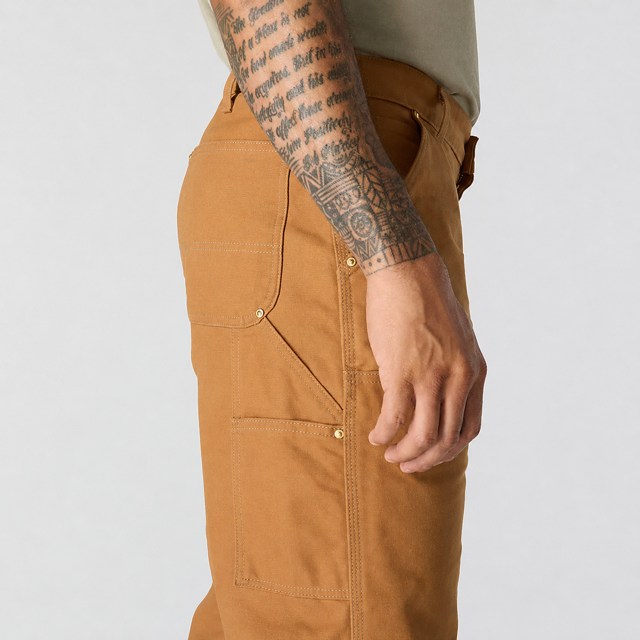Men's Loose Fit Firm Duck Double-Front Work Pants