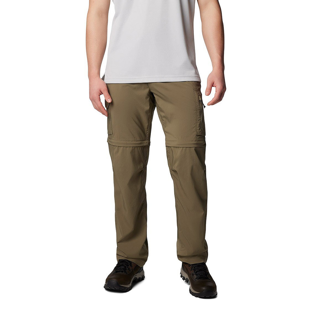 Men's Convertible Stretch Cargo Hiking Pants - Stone Green