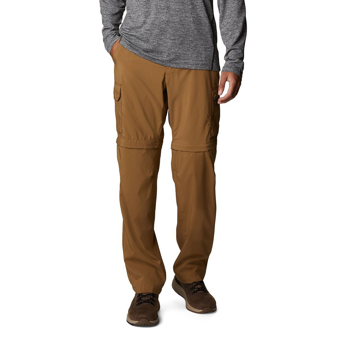 Men's Convertible Stretch Cargo Hiking Pants - Dark Khaki