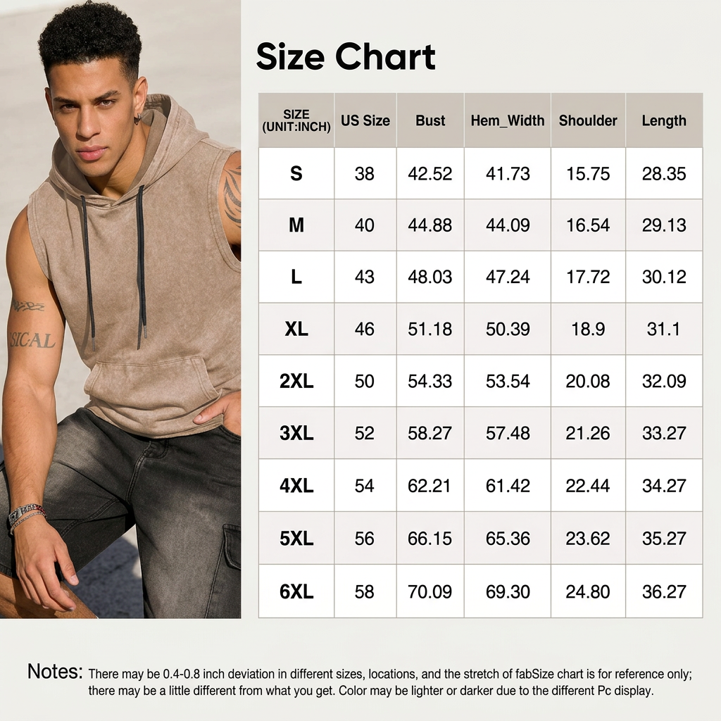 Mens 2026 Vintage Washed Sleeveless Hoodie Tank Top Cotton Muscle Workout Gym Streetwear Shirt