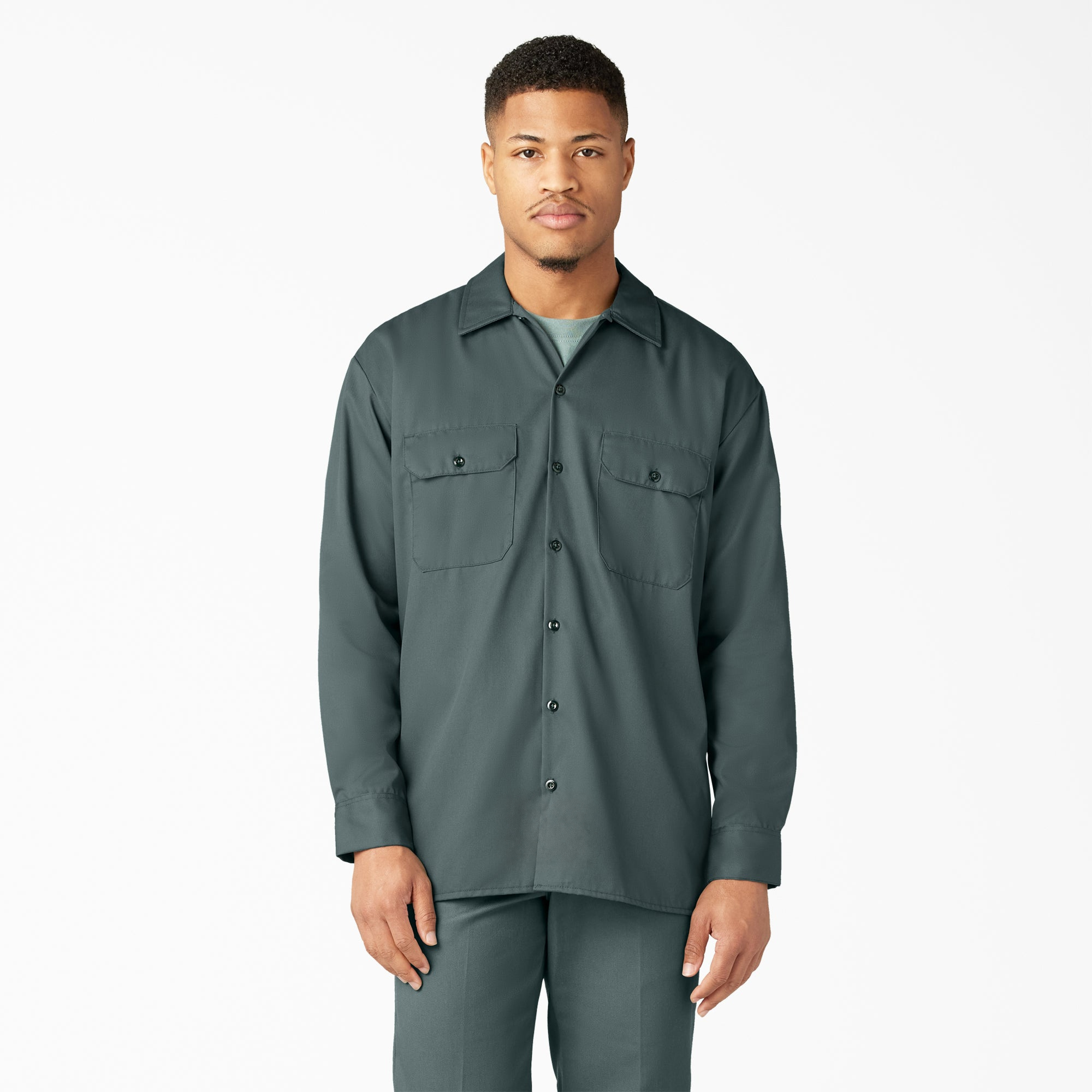 Men's Long Sleeve Twill Work Shirt - Lincoln Green