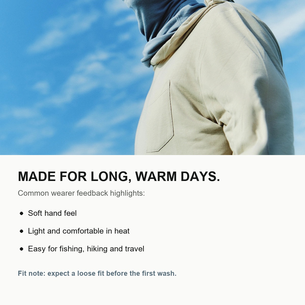 Men's Lightweight Bamboo-Blend Sun Hoodie - Wearer Feedback