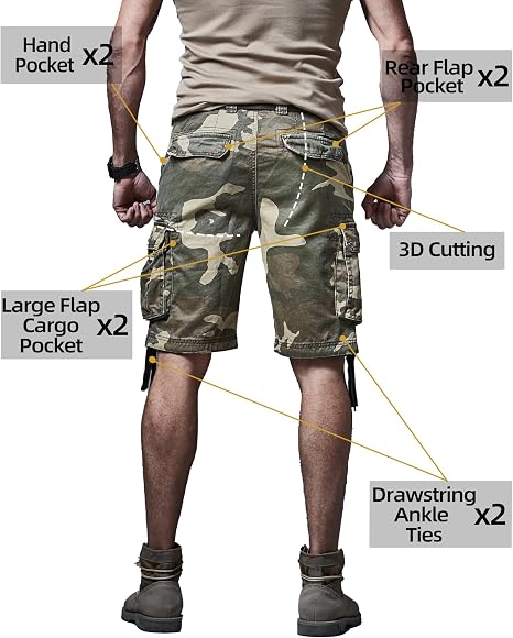 Casual Loose Camo Cotton Men's Shorts