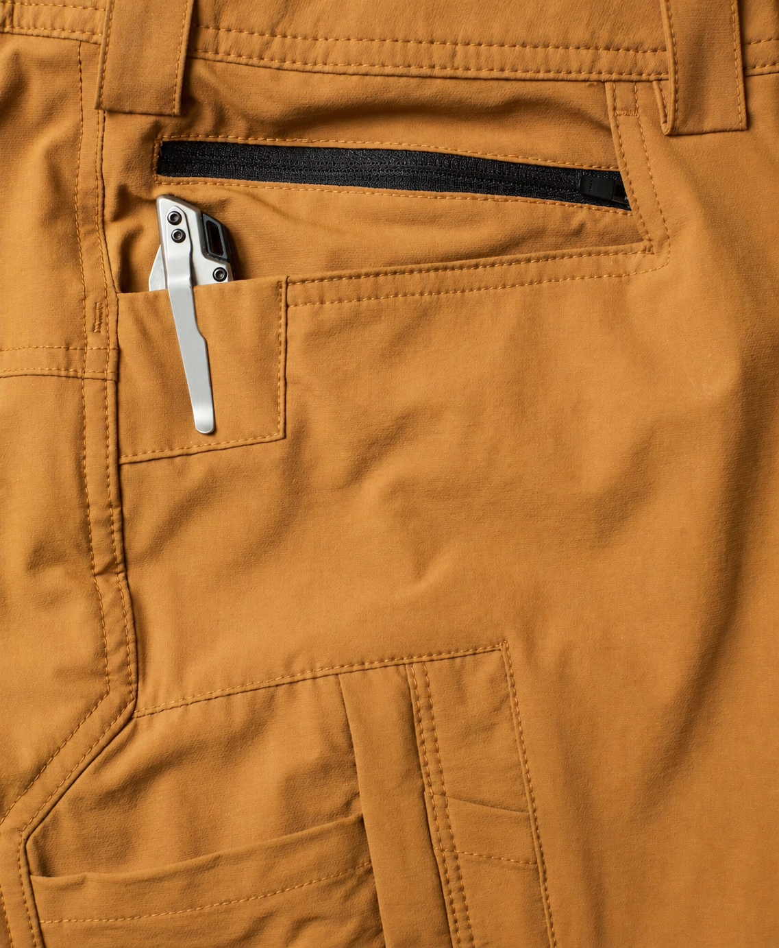 Men's Lightweight Stretch Summer Work Pants - Zip and Tool Pockets